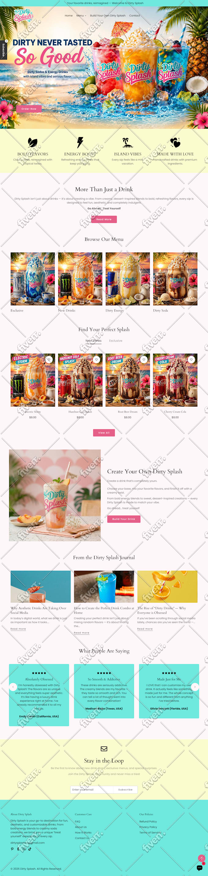 design and redesign shopify website, shopify store design, website design