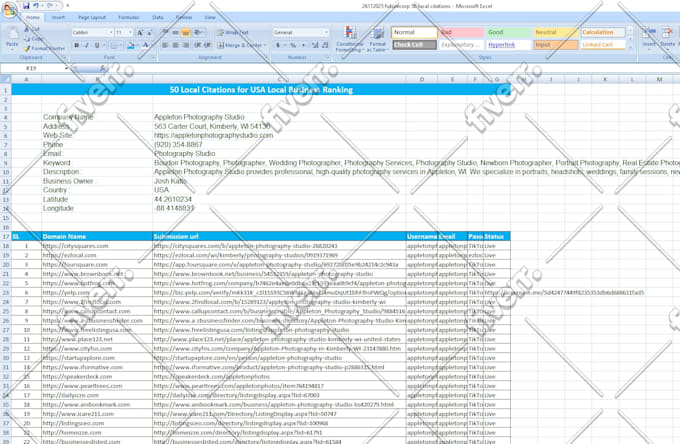 local citations for USA local SEO, website and gmb ranking