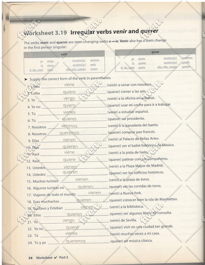 solve your english or spanish worksheets