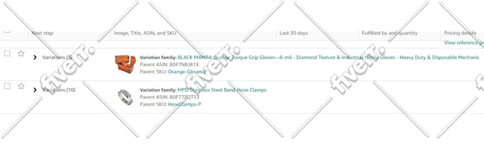 create or fix amazon product listing or parent child variation listing