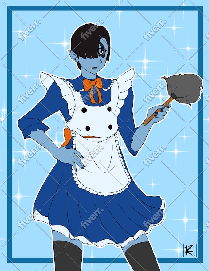 draw your oc in maid uniform