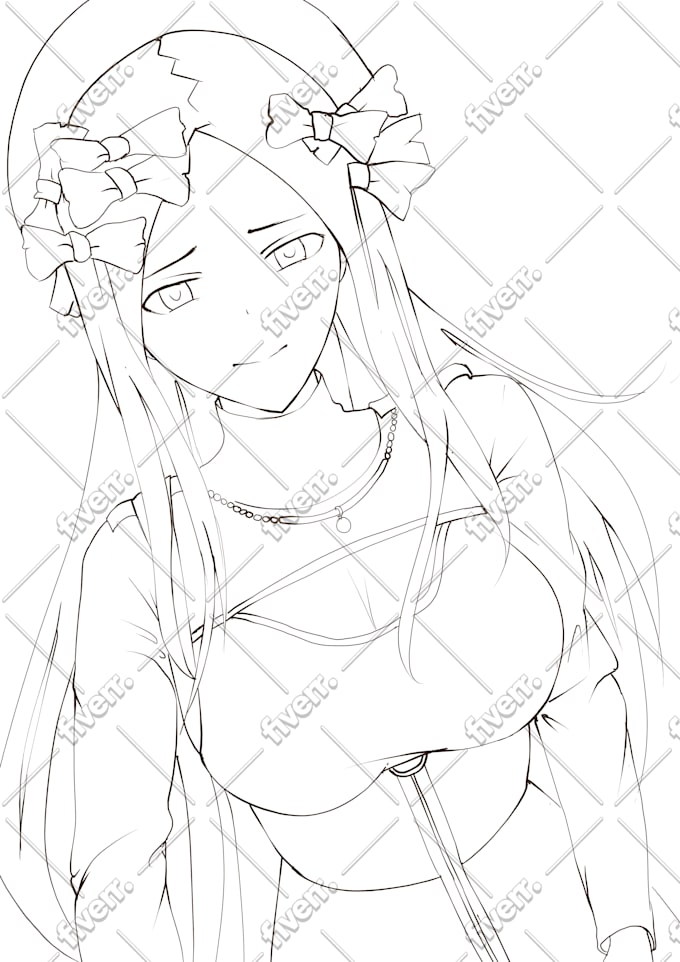 do fast sfw nsfw fanart anime style fine lineart