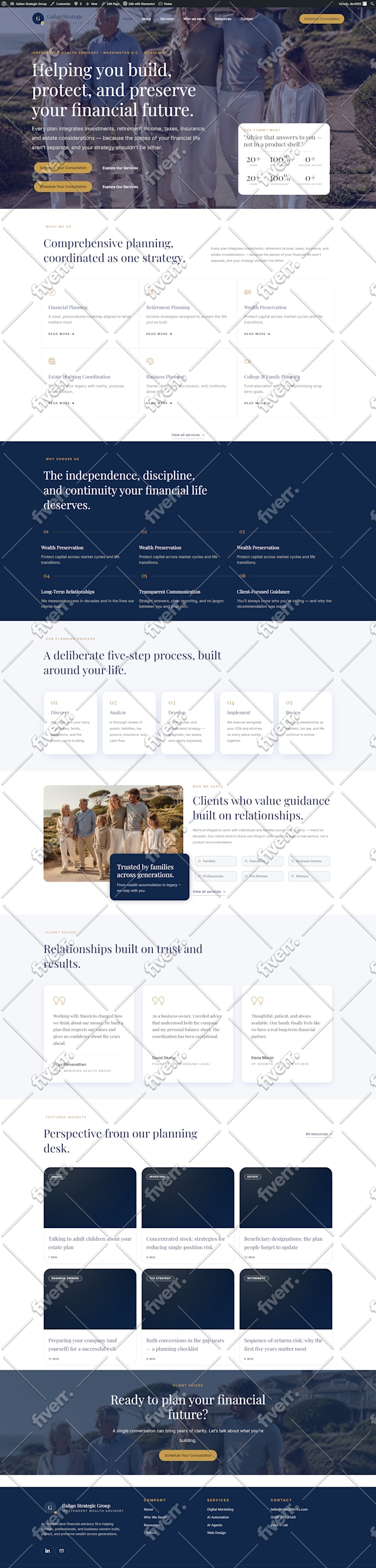 do portfolio, ecommerce website development using elementor pro
