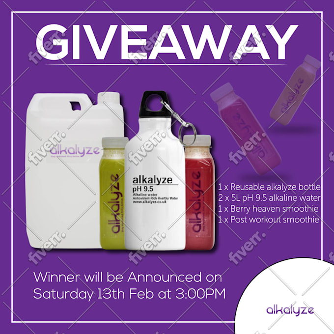 design giveaway banner, instagram post, facebook cover
