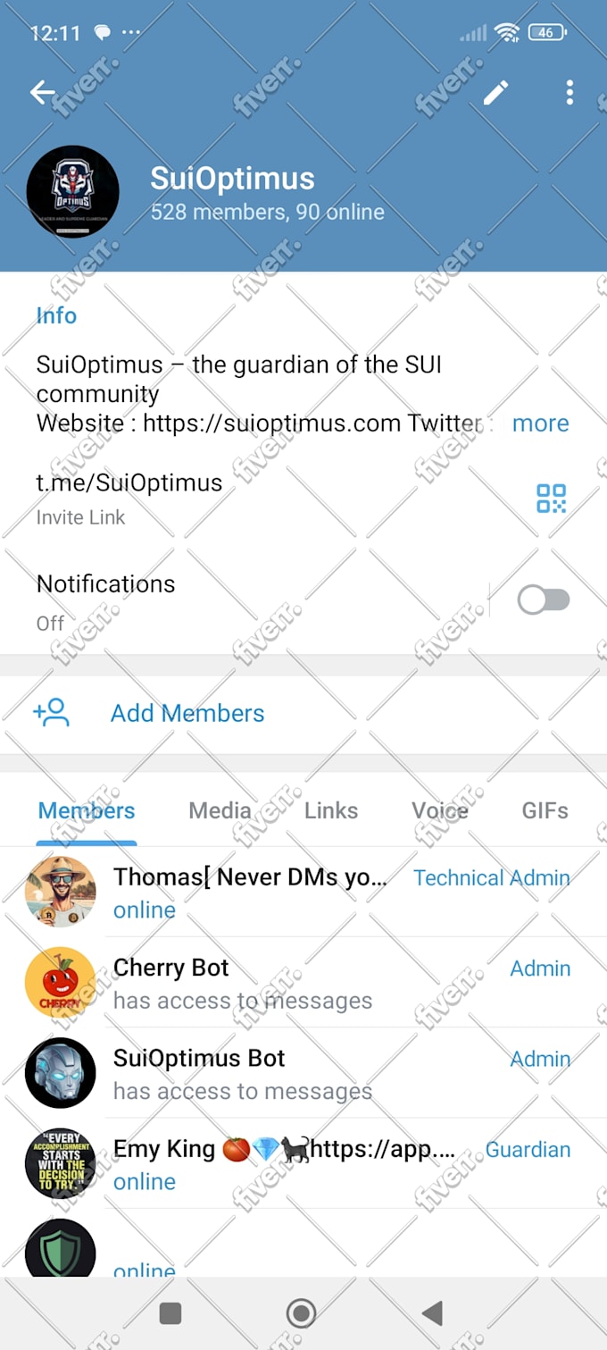 create your telegram channel and group