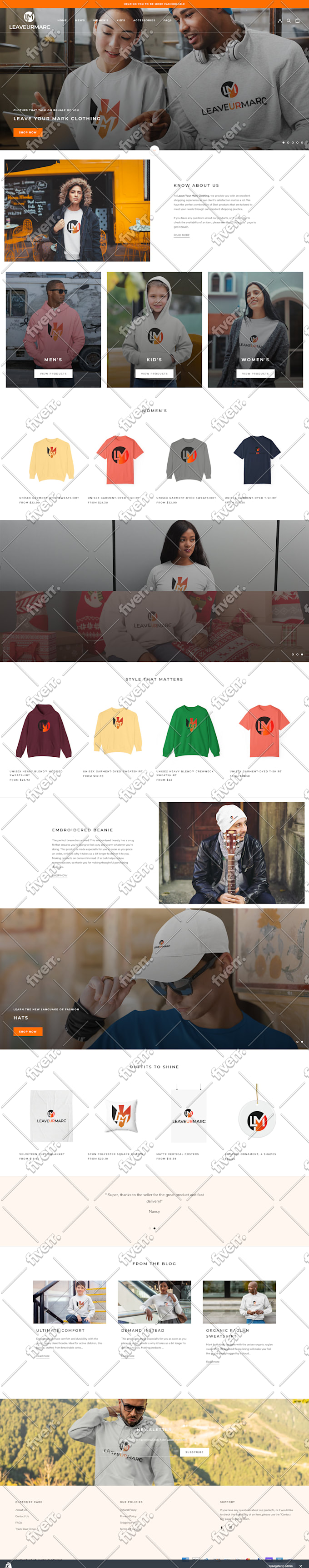 design complete print on demand ecommerce website