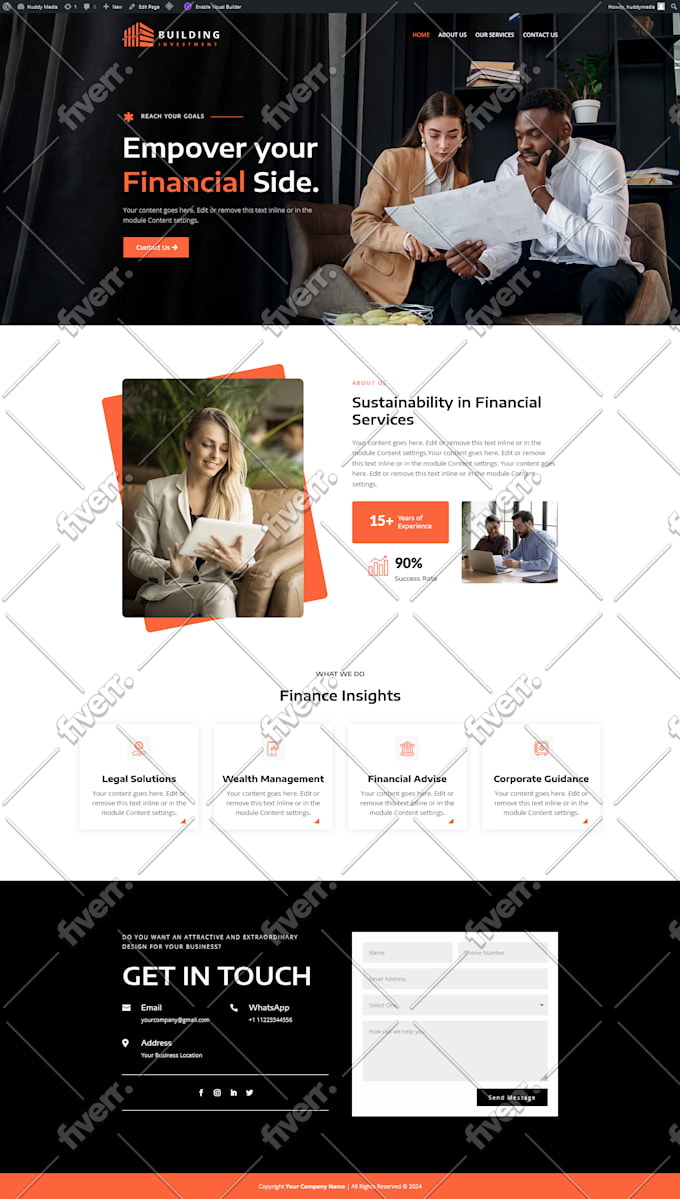 convert figma to elementor or divi wordpress website