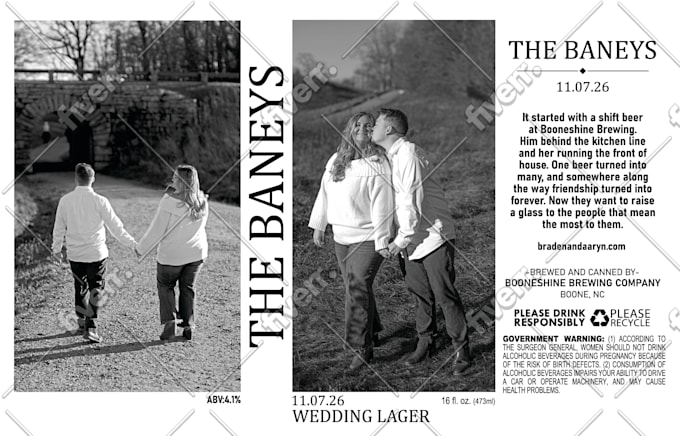 create a beer label for growler, pint glass, can or bottle