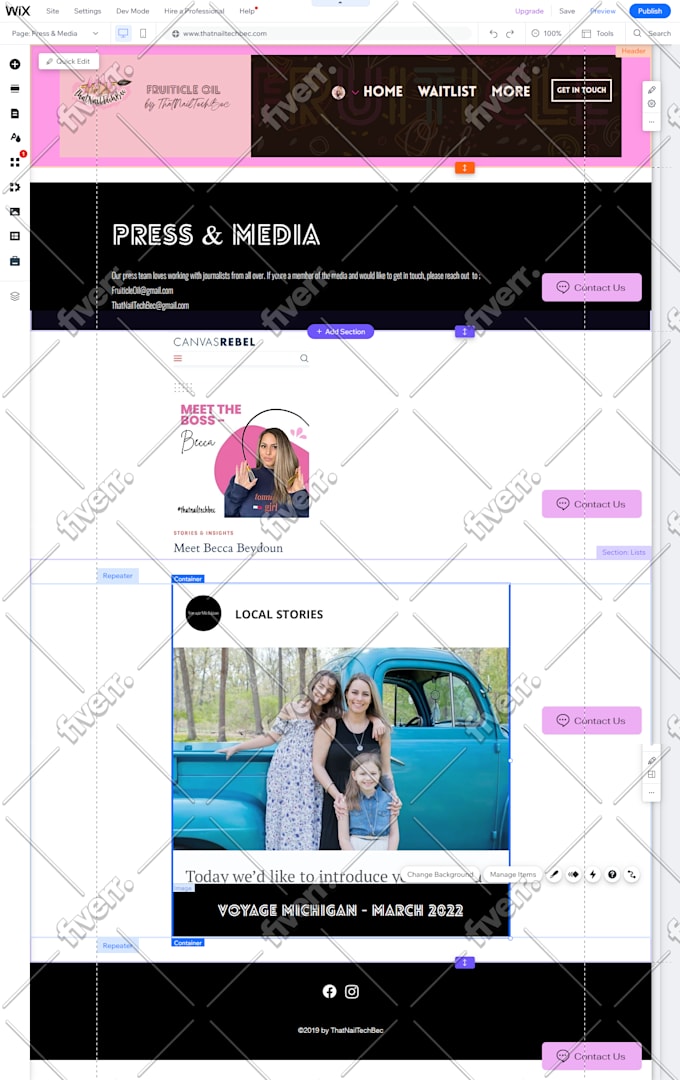 design or redesign your wix website