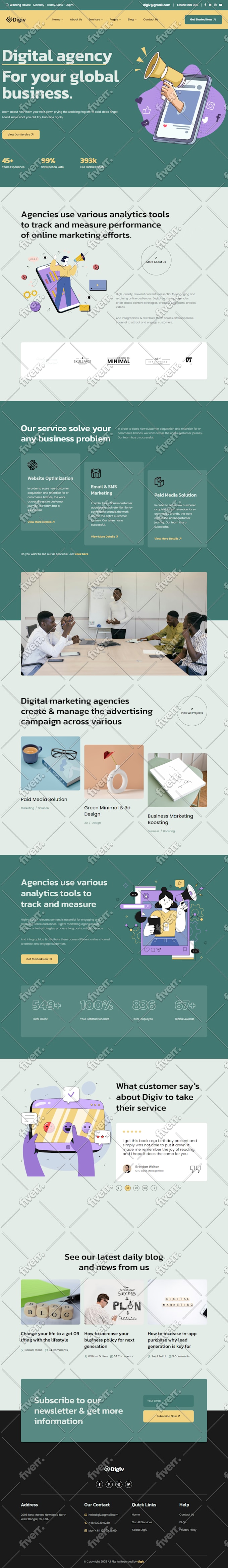 design, redesign responsive landing page, wordpress website using elementor pro