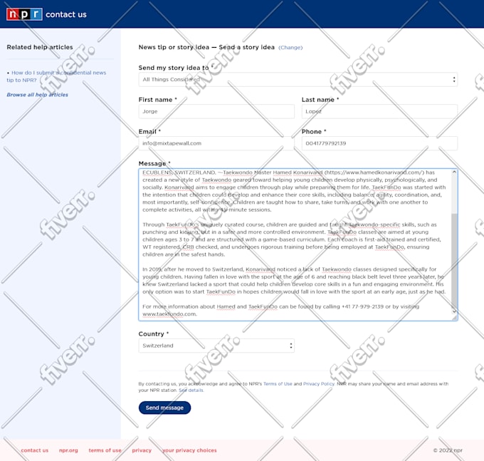 do press release distribution, manually