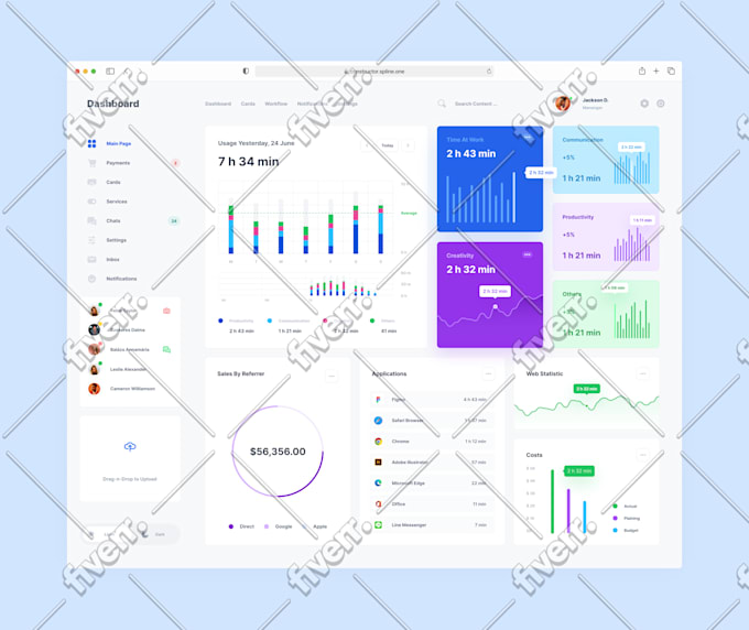 design web app or dashboard uiux in figma, web app uiux