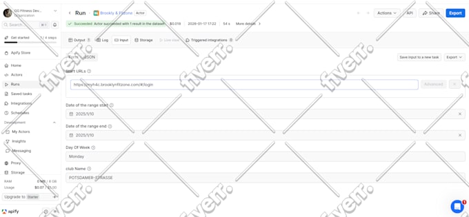 develop apify actor for web scraping
