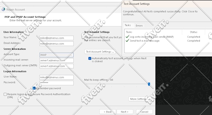 fix linux server and mail server issue