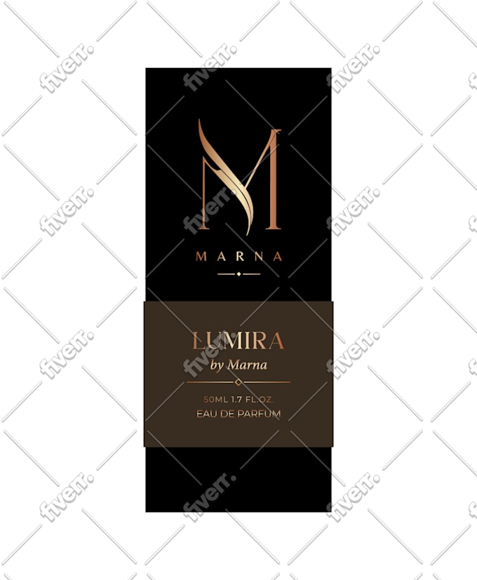 perfume packaging, logo, cosmetic label and box design and 3d model