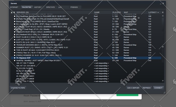 create and set up a rust dedicated server