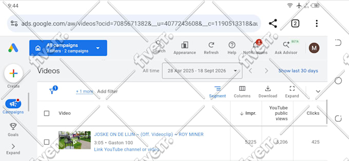 youtube video promotion with google ads