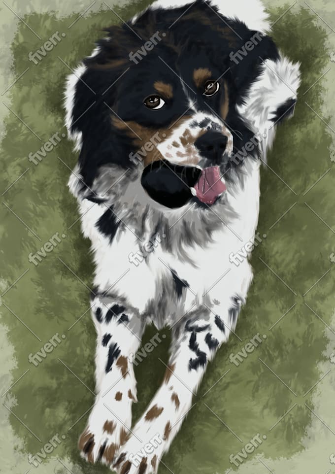 draw realistic pet portrait