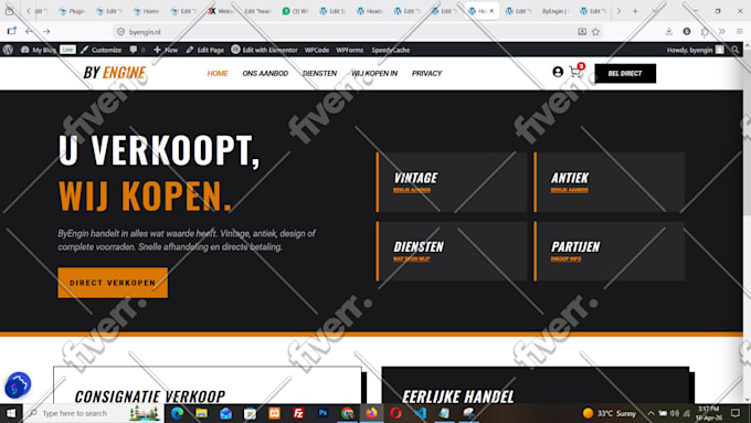build your website in wordpress using with HTML, CSS and PHP