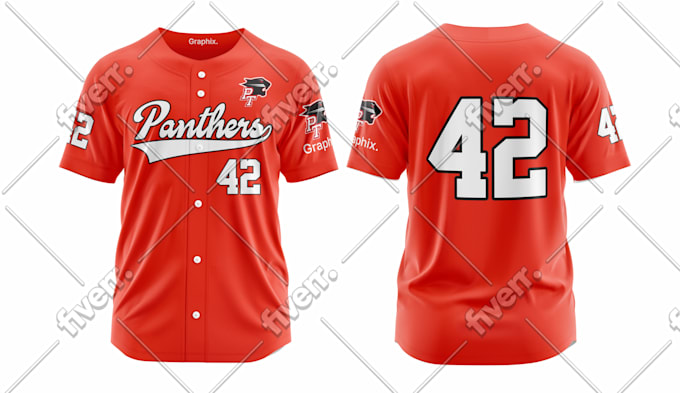design a baseball jersey or uniform for sublimation