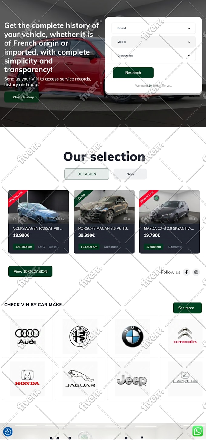 create an automotive car rental or car dealership website for your business
