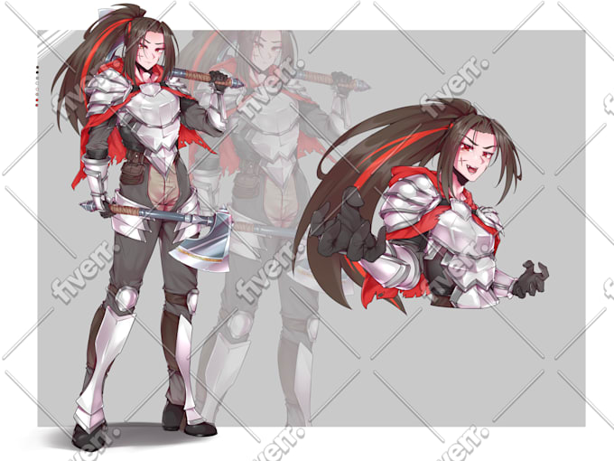 draw anime character reference sheet for you or vtuber