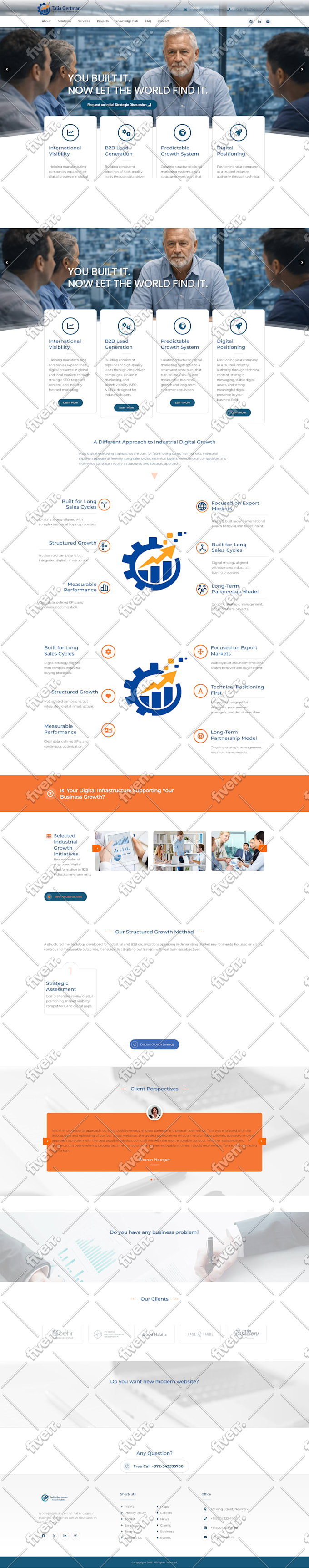 build, design, or redesign a professional wordpress business website
