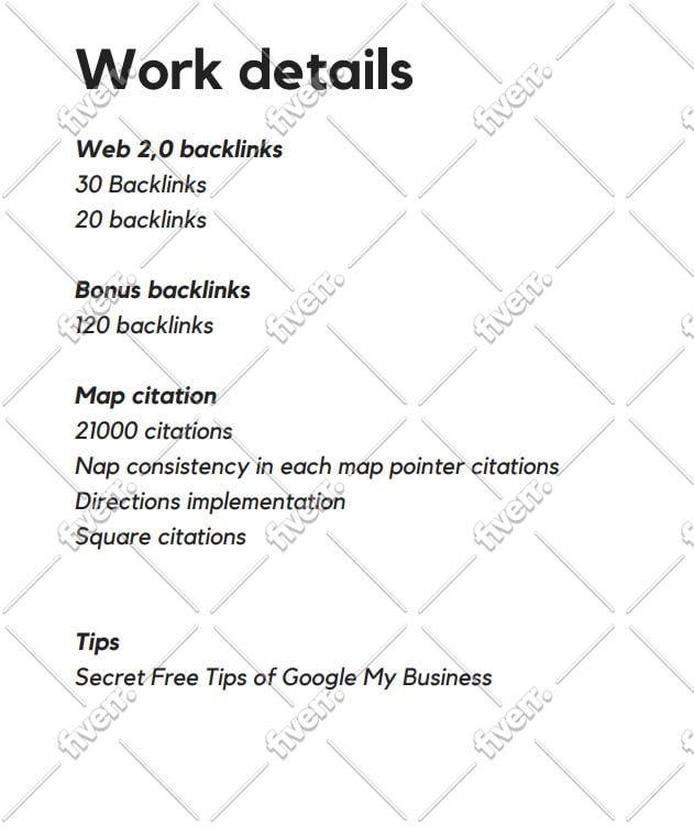 do 21000 google maps citations for gmb ranking and local SEO