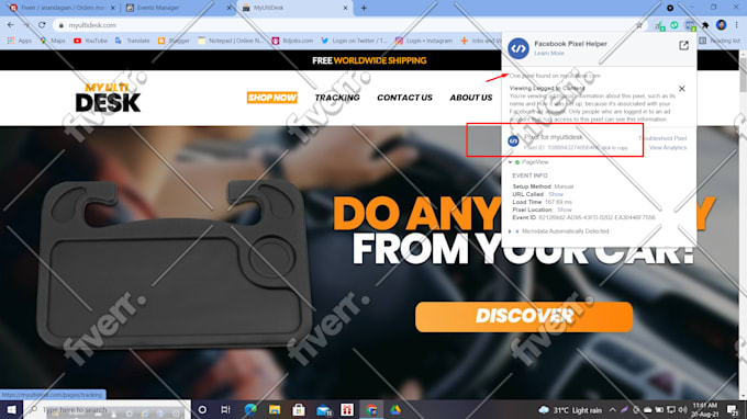 install fb pixel or conversion API for tracking web traffic activity