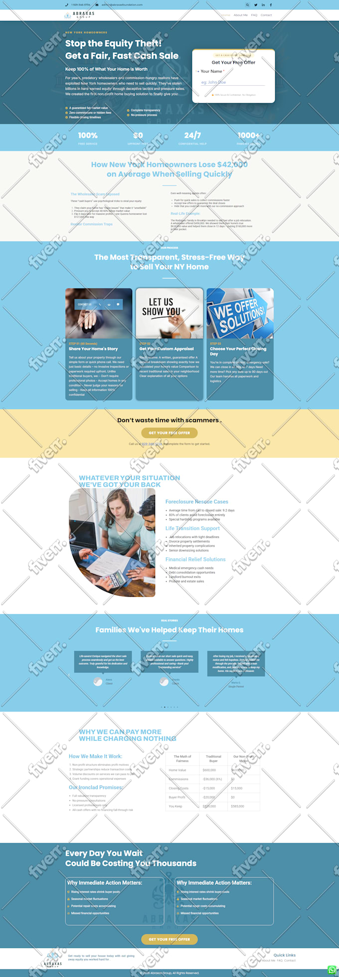 design a modern, high converting landing page for your business