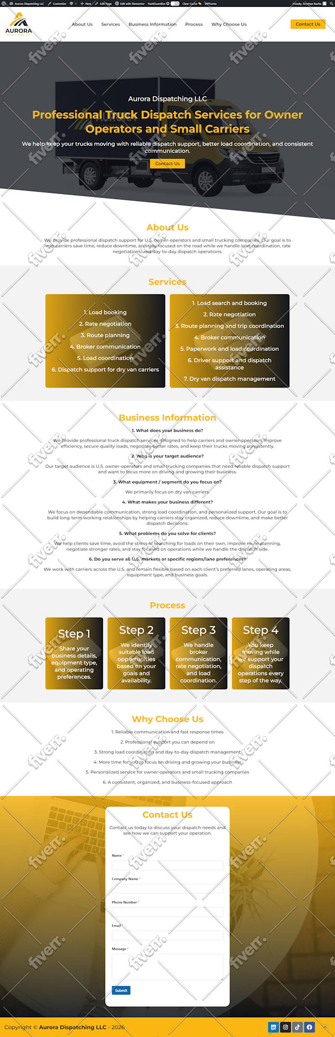 design elementor landing page or wordpress landing page