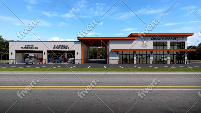 chucks garage exterior edits