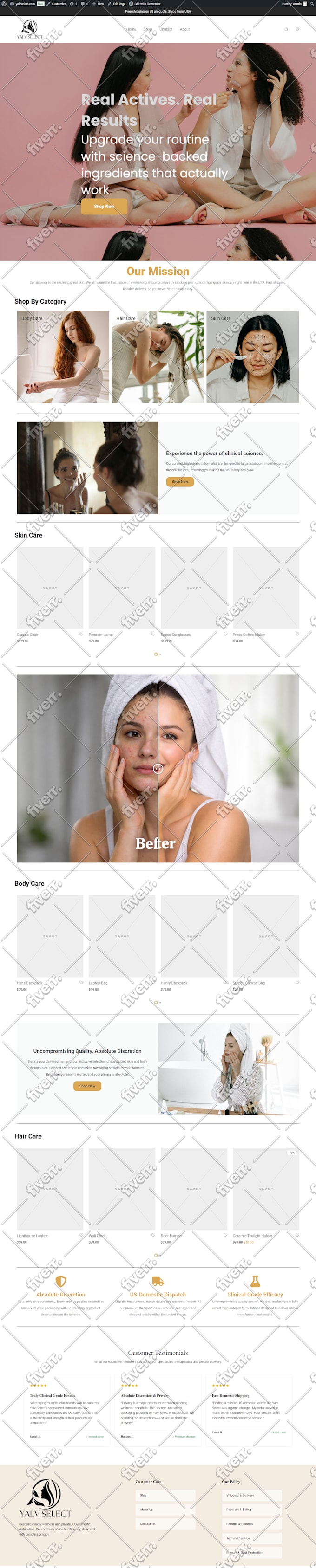 build responsive wordpress website design, blog or website development