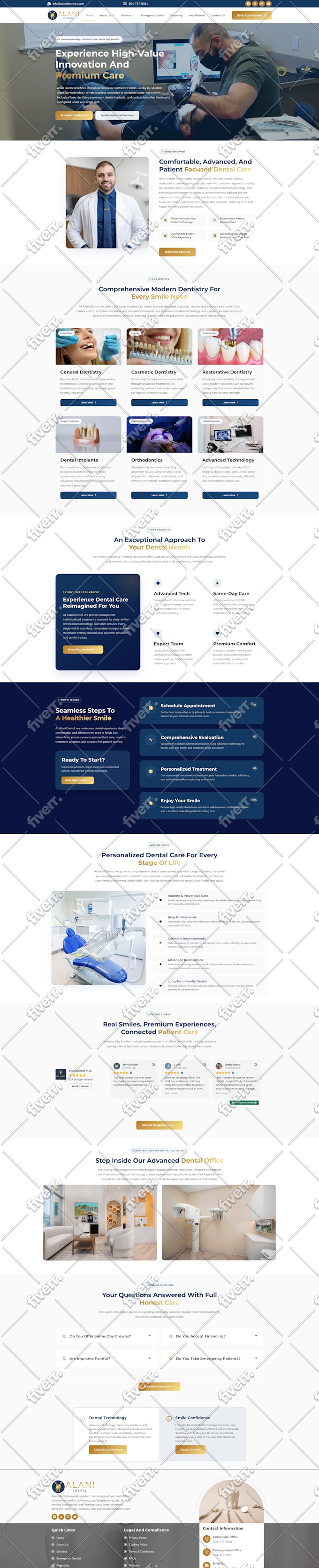 design medical, healthcare, home care, dental clinic website