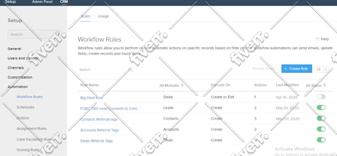 do zoho CRM automation,workflows, blueprints,api integration