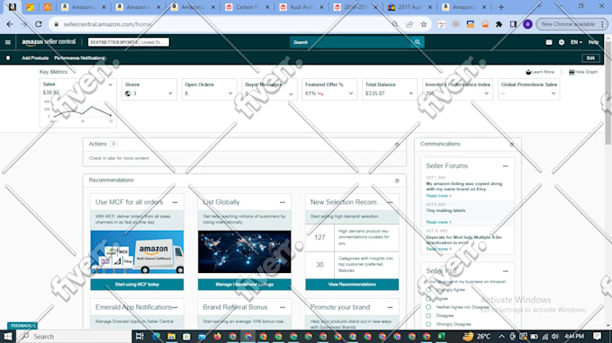 do amazon fba and fbm product research, listing and full store management
