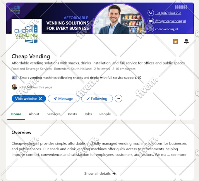 linkedin company profile or fb business page