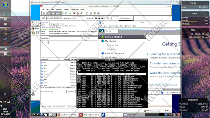 run vnc/rdp web browser n ftp client on 128 mb ram