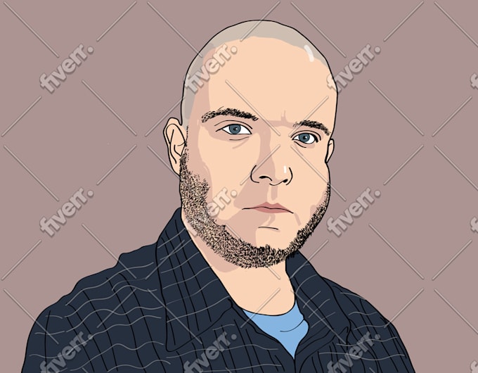 drawing a vector cartoon portrait
