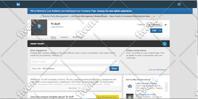 create a Facebook twitter google plus linkedin profile