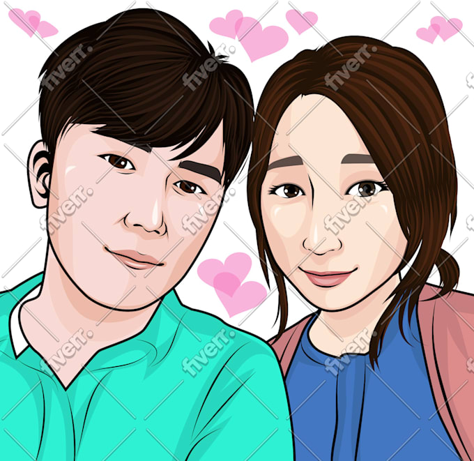 couple cartoon for 1 day