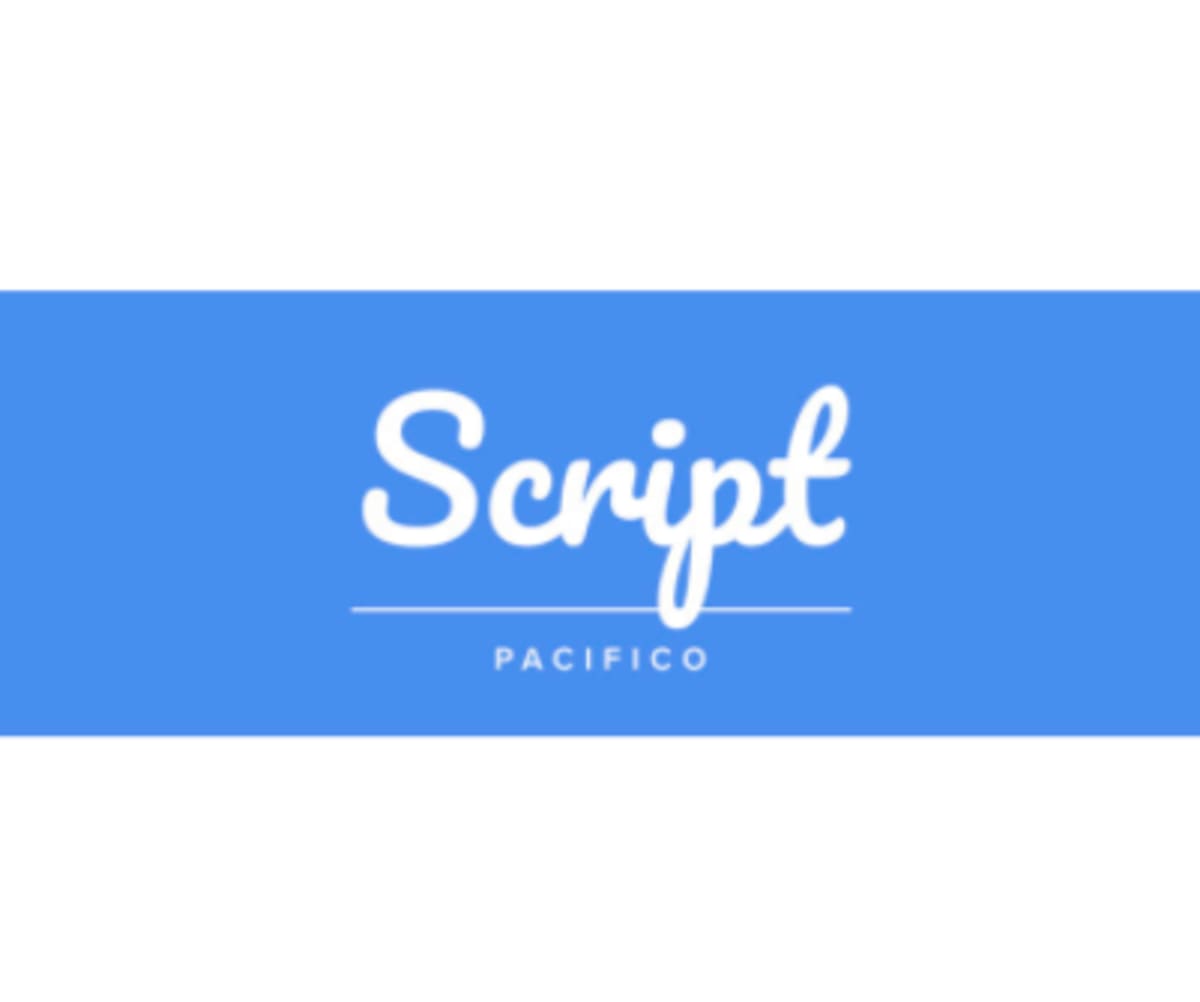 Script typeface - logo fonts