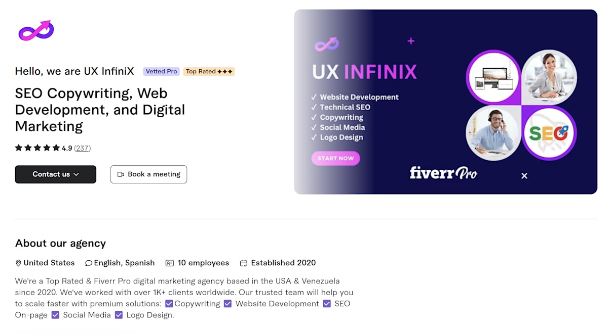 UX InfiniX Fiverr profile