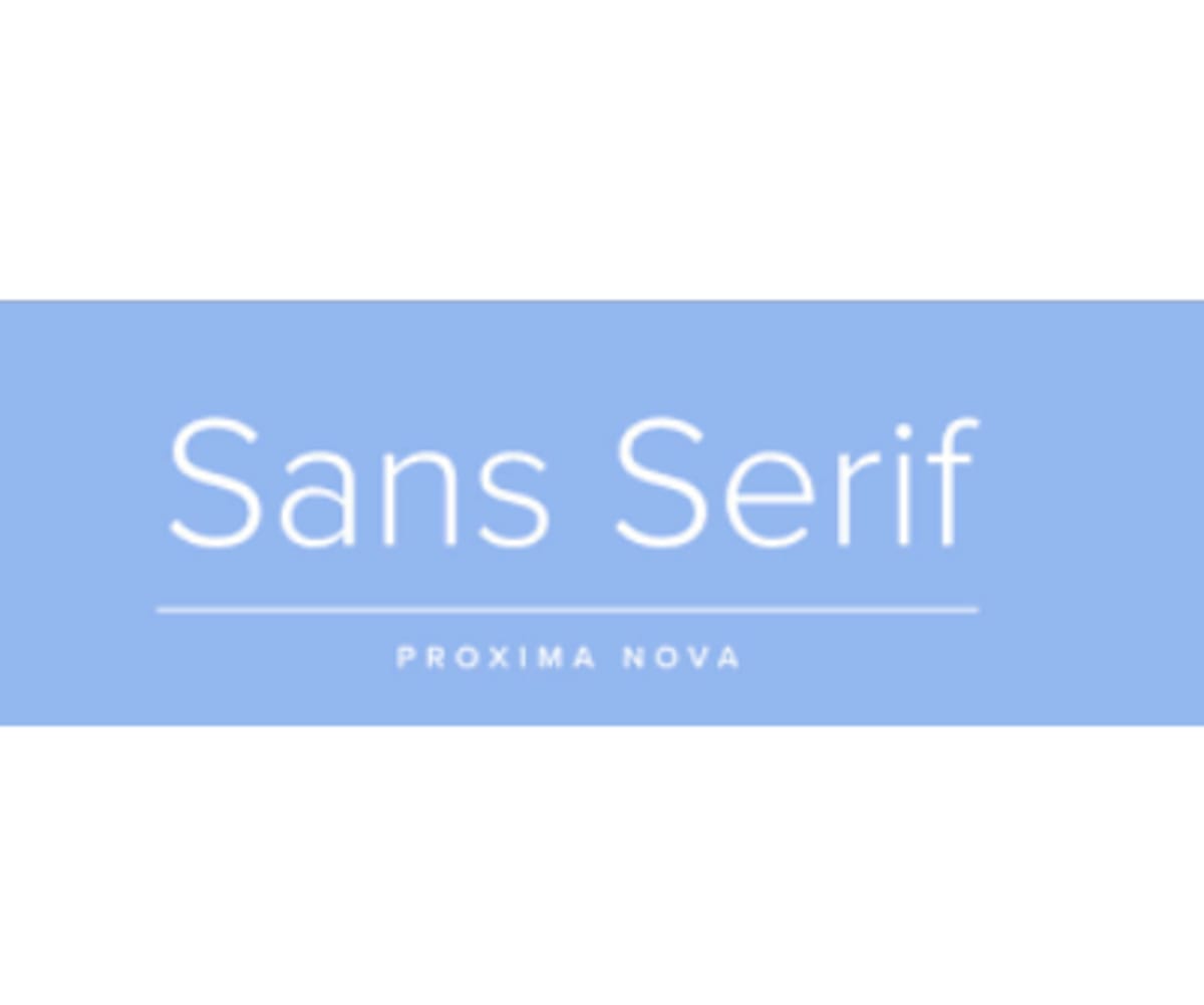 Sans Serif - logo fonts