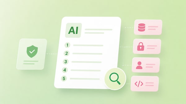 AI safety checklist with permissions, data, and security review for responsible AI building.