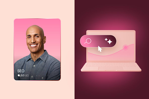 Smiling SEO expert with advice on how to use AI for SEO
