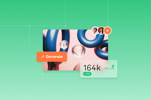 Digital interface with a "Generate" button, where users can make money with AI