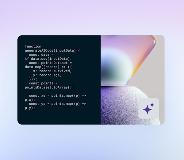 An image of an AI generating code