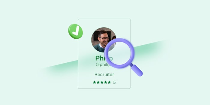 a recruiter profile with 5 stars rating