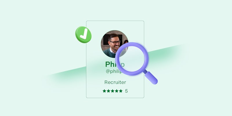 a recruiter profile with 5 stars rating